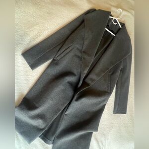 Fashionnova Oversized Charcoal Grey Rayon Blend Maxi Felt Coat M